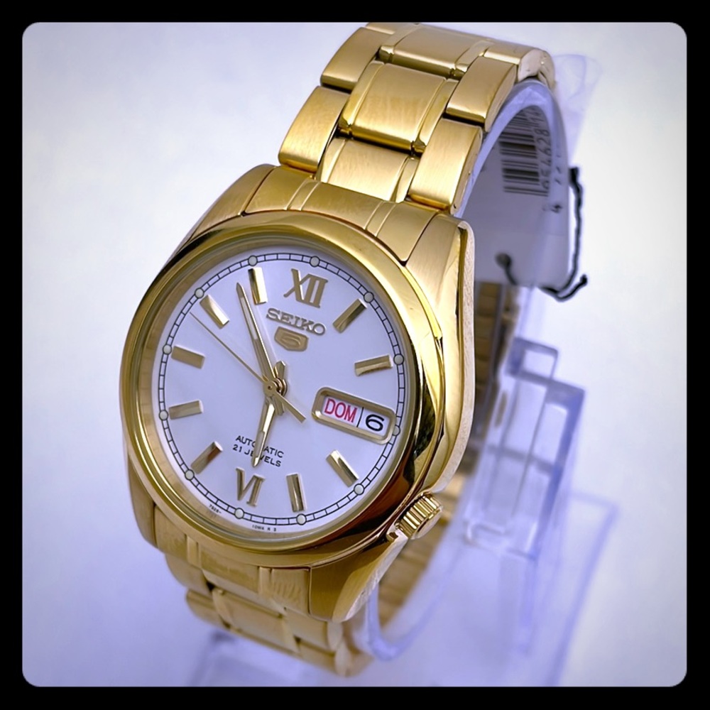 COPY - New Seiko 5 Automatic Day/ Date White Dial Watch